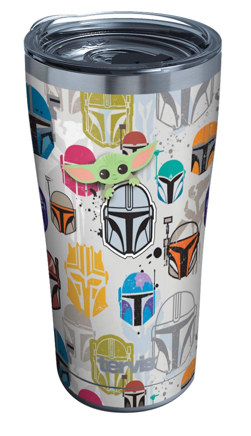 Tervis Triple Walled Star Wars The Mandalorian Peekaboo Insulated Tumbler Cup Keeps Drinks Cold & Hot, 20oz Legacy, Stainless Steel - Image 1
